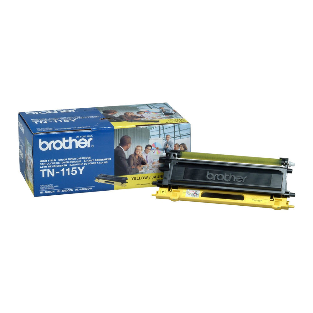 OEM Brother TN115Y Yellow Laser Toner Cartridge (4,000 Pages)