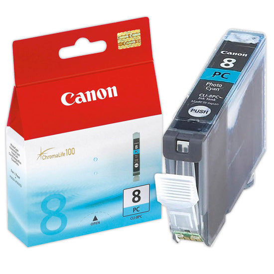 OEM Canon CLI8PC Photo Cyan Ink Cartridge (450 Pages)