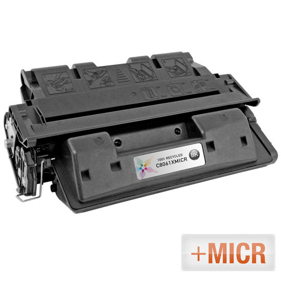 Remanufactured HP C8061X Black MICR Toner Cartridge