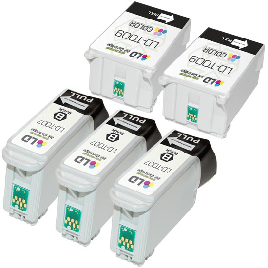Set of 5 Remanufactured Epson T007/T009 Multi Ink Cartridges