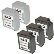 Set of 5 Remanufactured Canon BC02/BC05 Ink Cartridges (3 Black, 2 Color)