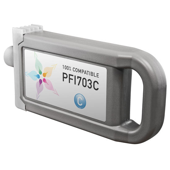 Compatible Canon PFI-703C Cyan Ink Cartridge (700 Pages)