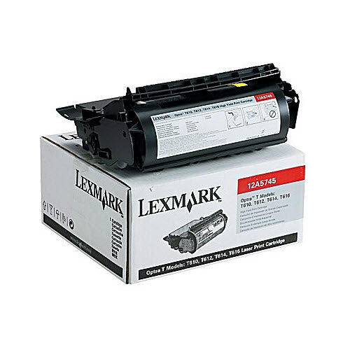OEM Lexmark 12A5745 Black High Yield Toner Cartridge (25,000 Pages)