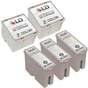 Set of 5 Compatible Epson S020093 Black and S020110 Color Ink Cartridges