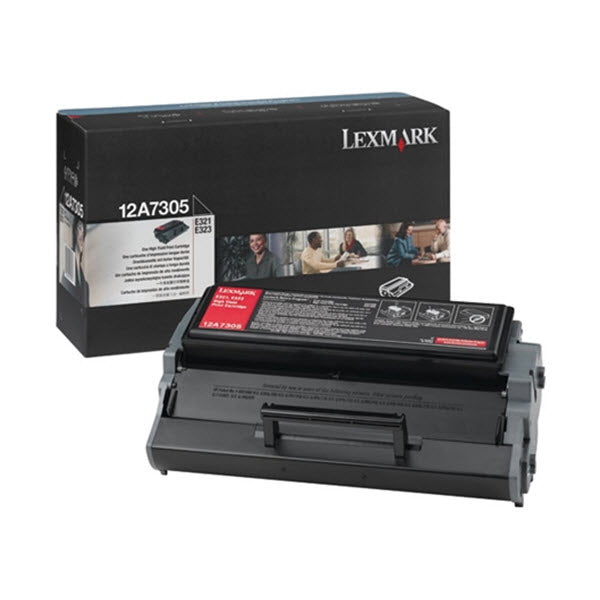 OEM Lexmark 12A7305 Black Toner Cartridge (6,000 Pages)