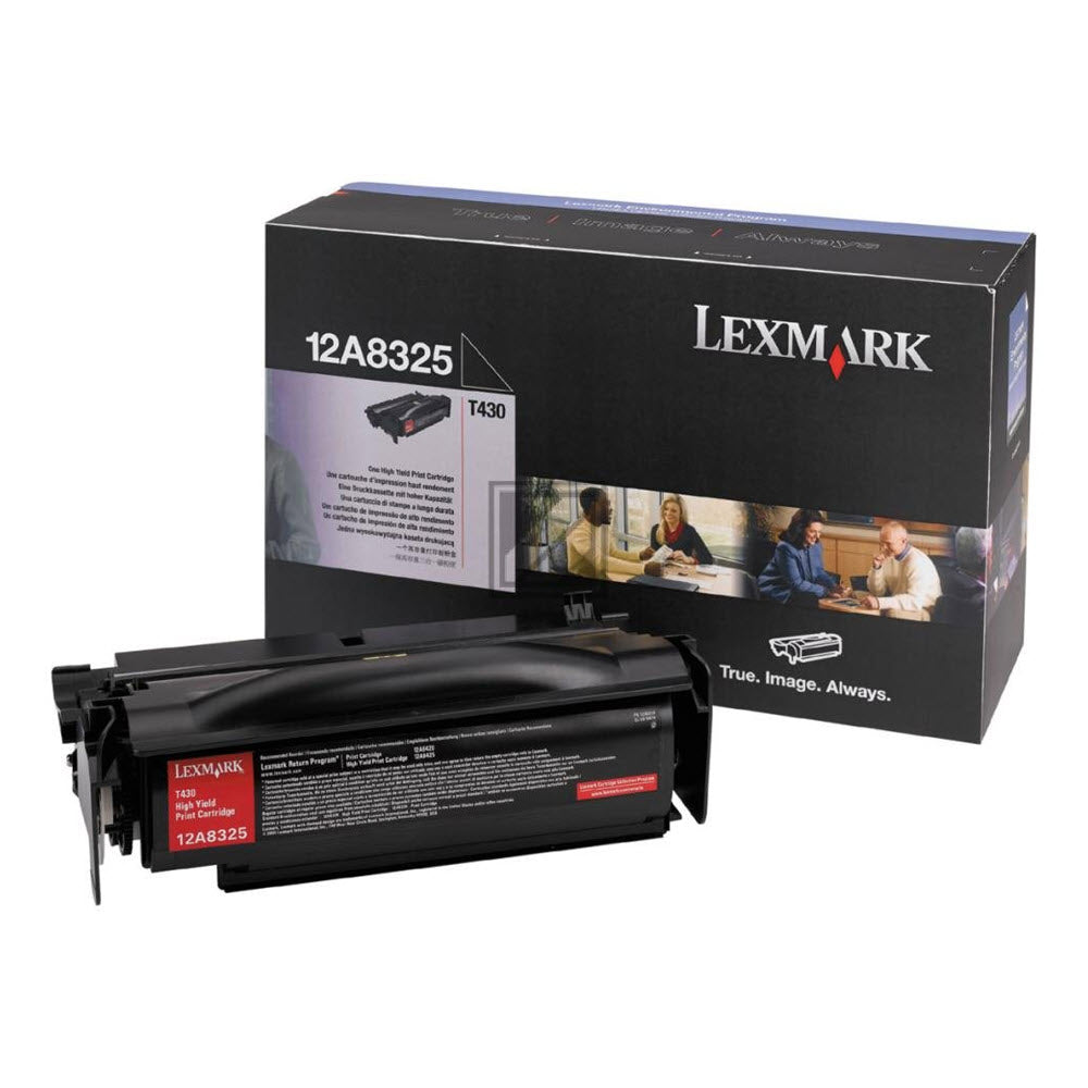 OEM Lexmark 12A8325 Black Toner Cartridge (12,000 Pages)