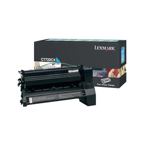 OEM Lexmark C7722CX Cyan Toner Cartridge (15,000 Pages)