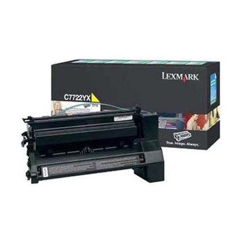 OEM Lexmark C7722YX Yellow Toner Cartridge (15,000 Pages)