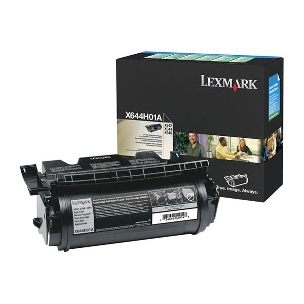 OEM Lexmark X644H01A High Yield Black Toner Cartridge (21,000 Pages)