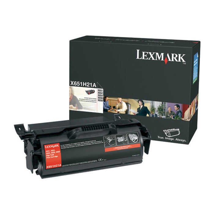 OEM Lexmark X651H21A Black Toner Cartridge (25,000 Pages)