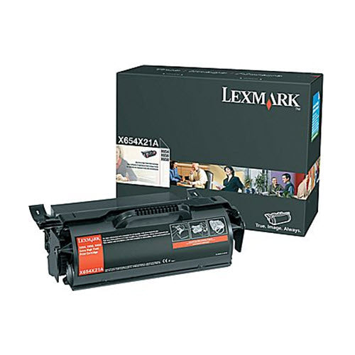 OEM Lexmark X654X21A Black Toner Cartridge (36,000 Pages)