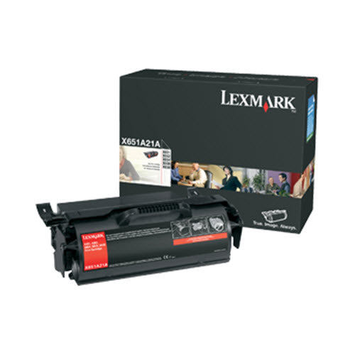 OEM Lexmark X651A21A Black Toner Cartridge (7,000 Pages)
