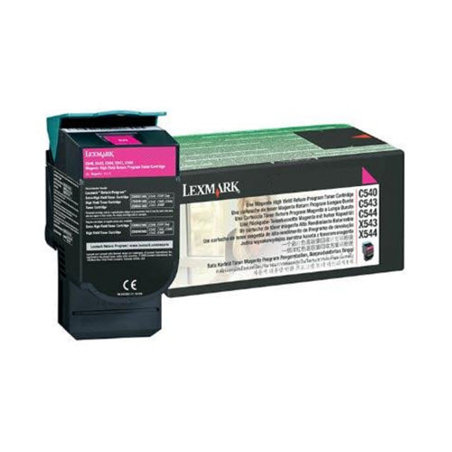 OEM Lexmark C540H4MG High Yield Magenta Toner Cartridge (2,000 Pages)