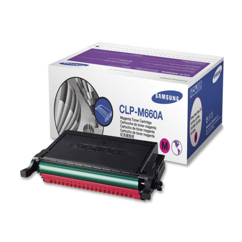 OEM Samsung CLP-M660A Magenta Laser Toner Cartridge (2,000 Pages)