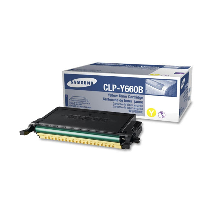 OEM Samsung CLP-Y660B High Yield Yellow Laser Toner Cartridge (5,000 Pages)
