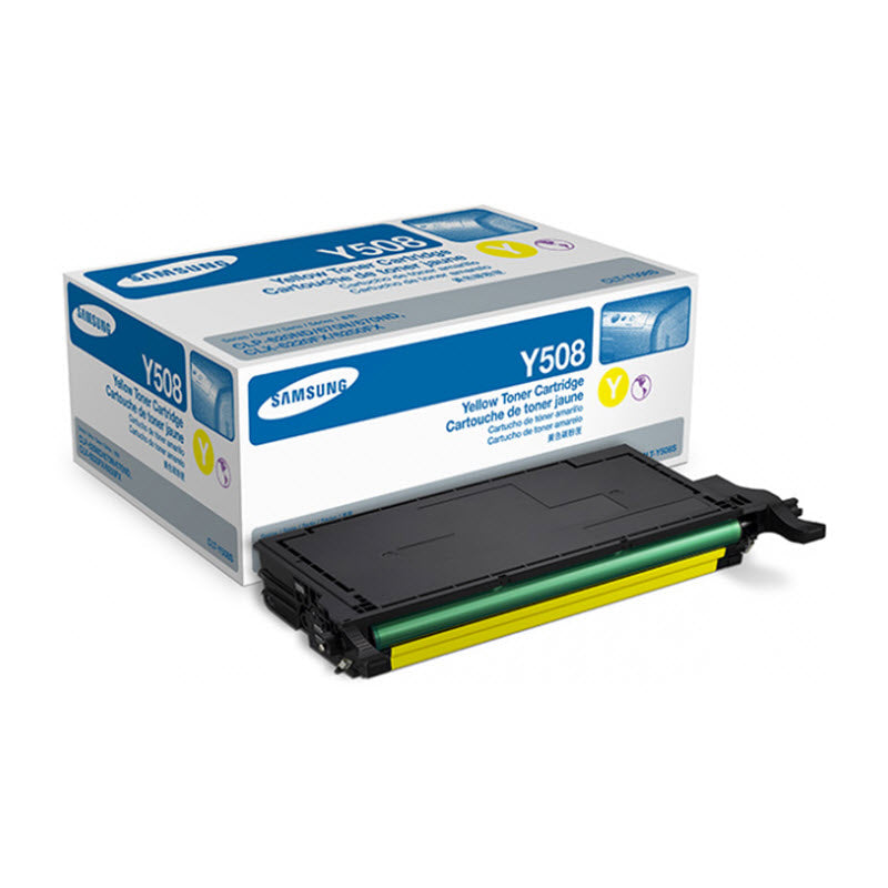 OEM Samsung CLT-Y508S Yellow Laser Toner Cartridge (2,000 Pages)