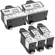 Set of 5 Compatible Dell DW905 Black and DW906 Color Ink Cartridges