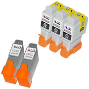 Set of 5 Remanufactured Canon BCI24 Ink Cartridges (3 Black, 2 Color)