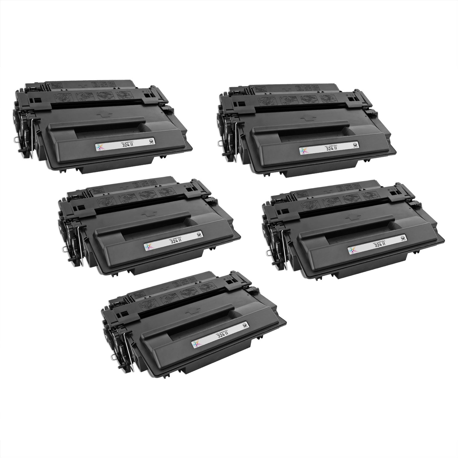 Set of 5 Compatible Canon 3482B013AA Black Toner Cartridges (62,500 Pages)