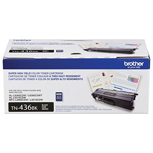 OEM Brother TN436BK Super HY Black Toner Cartridge (6,500 Pages)