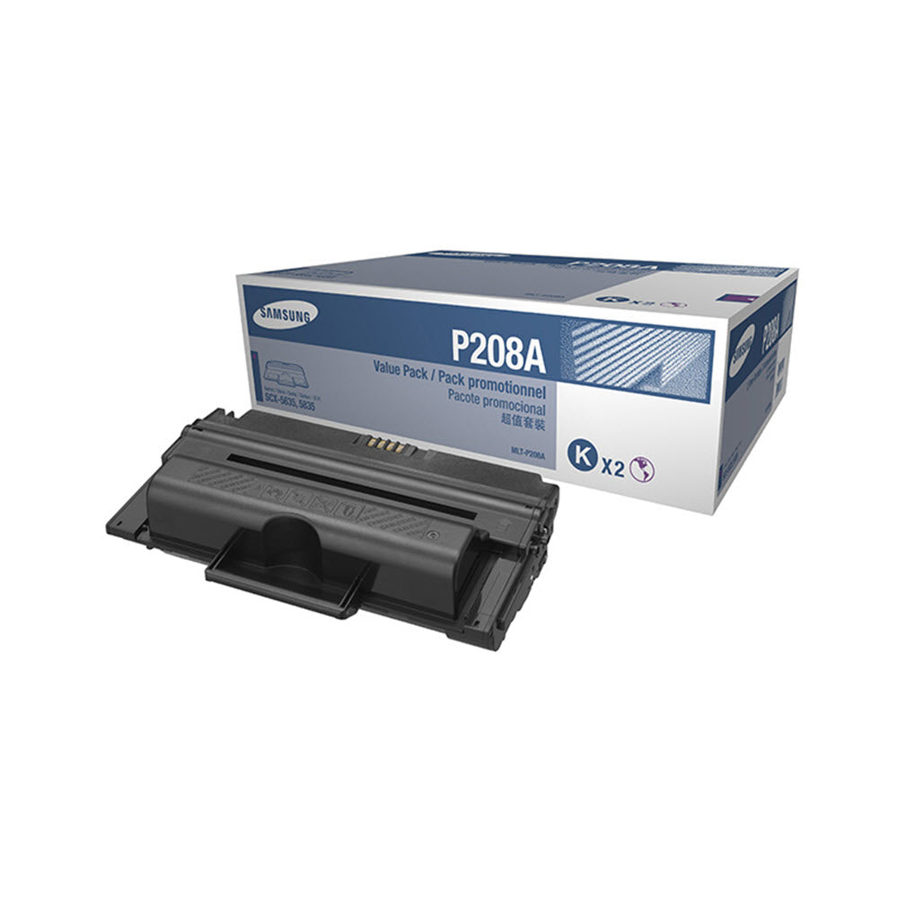 OEM Samsung MLT-P208A Black Dual Pack Laser Toner Cartridge (20,000 Pages)