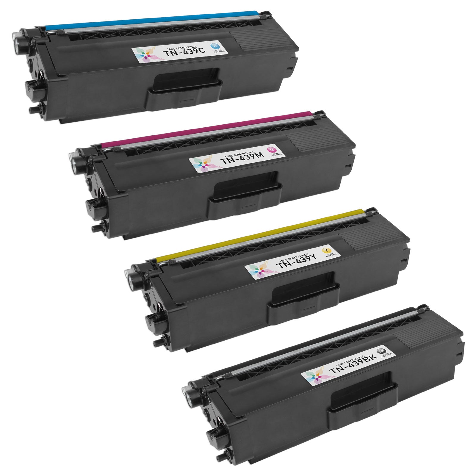 Set of 4 Compatible Brother TN439 Ultra High Yield Toner Cartridges (9,000 Pages)