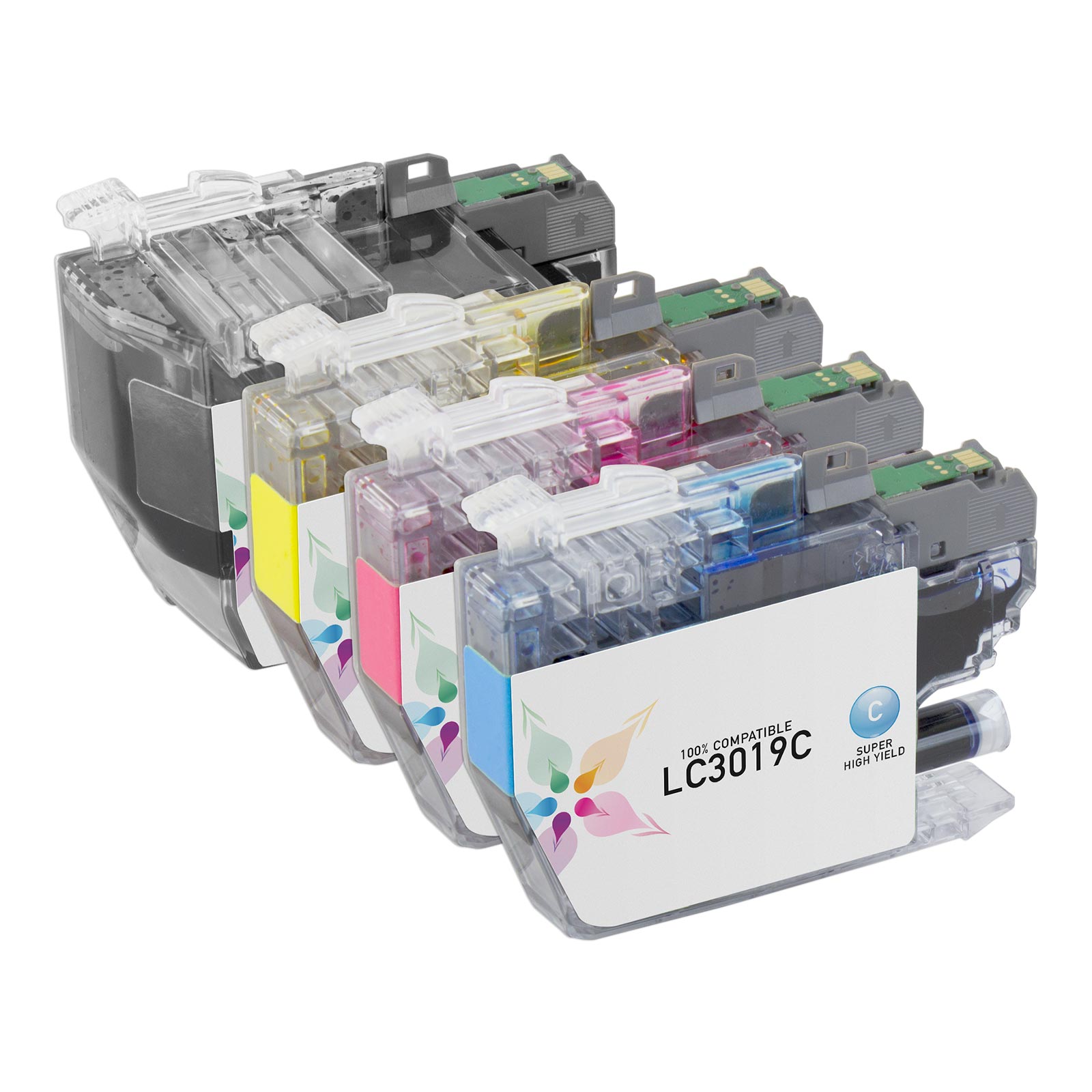 Set of 4 Compatible Brother LC3019 Super HY Ink Cartridges (Black, Cyan, Magenta, Yellow)