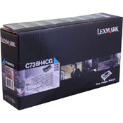 OEM Lexmark C736H4CG Cyan Toner Cartridge (10,000 Pages)