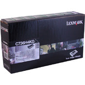 OEM Lexmark C736H4KG Black Toner Cartridge (12,000 Pages)