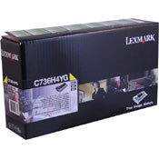OEM Lexmark C736H4YG Yellow Toner Cartridge (10,000 Pages)
