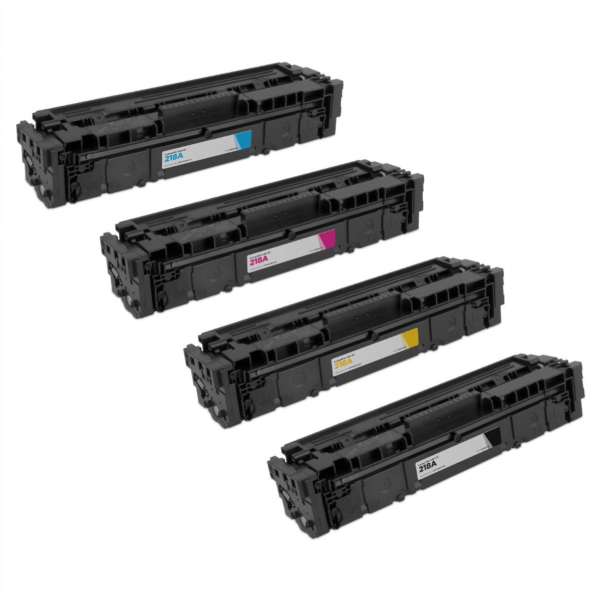 Set of 4 Compatible HP 218A Toner Cartridges (Black, Cyan, Magenta, Yellow)