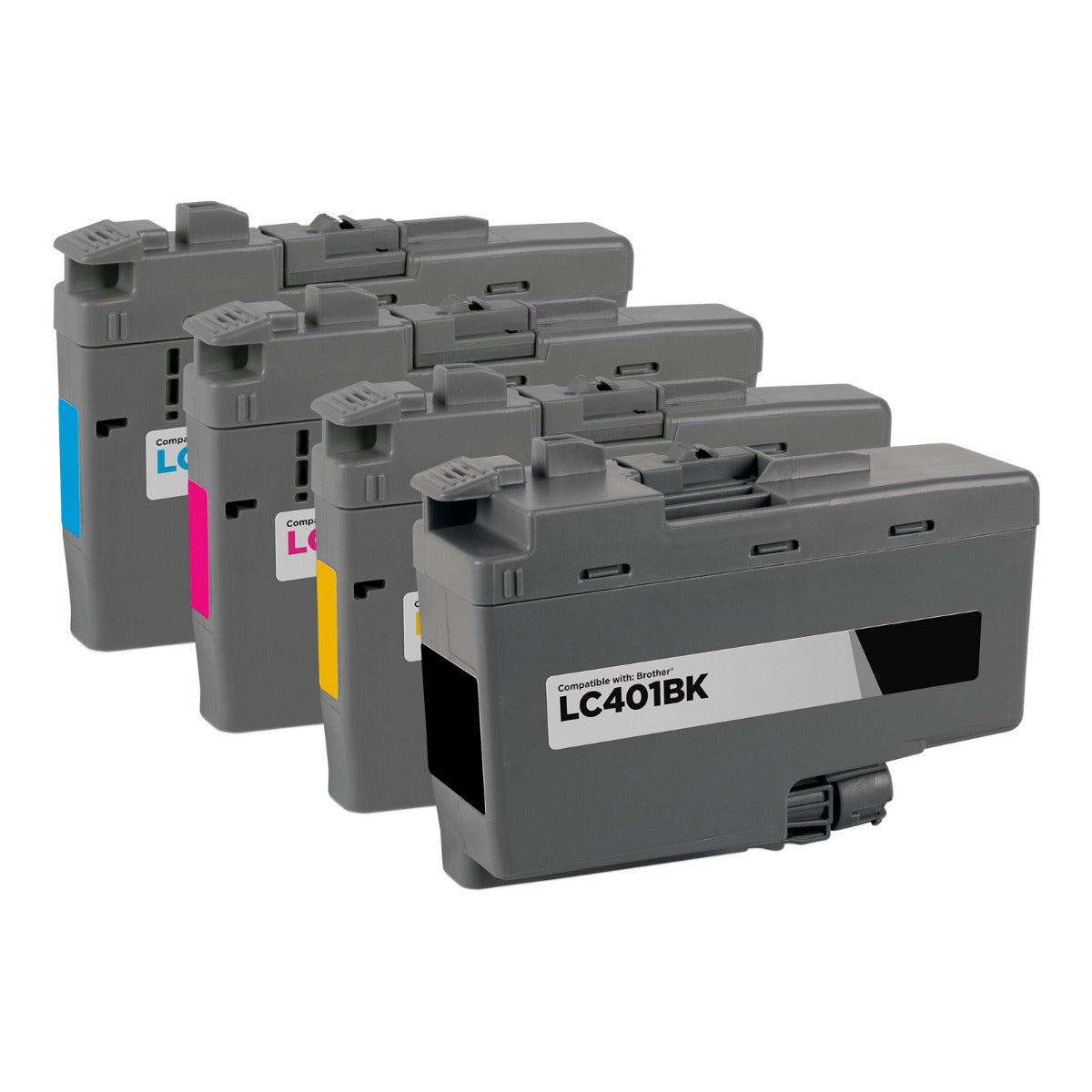 Set of 4 Compatible Brother LC401 Multi Ink Cartridge (800 Pages)