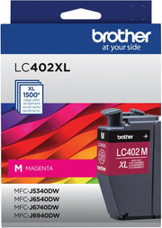 OEM Brother LC402MXL High Yield Magenta Ink Cartridge (1,500 Pages)
