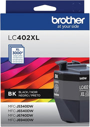 OEM Brother LC402XLBK High Yield Black Ink Cartridge (3,000 Pages)