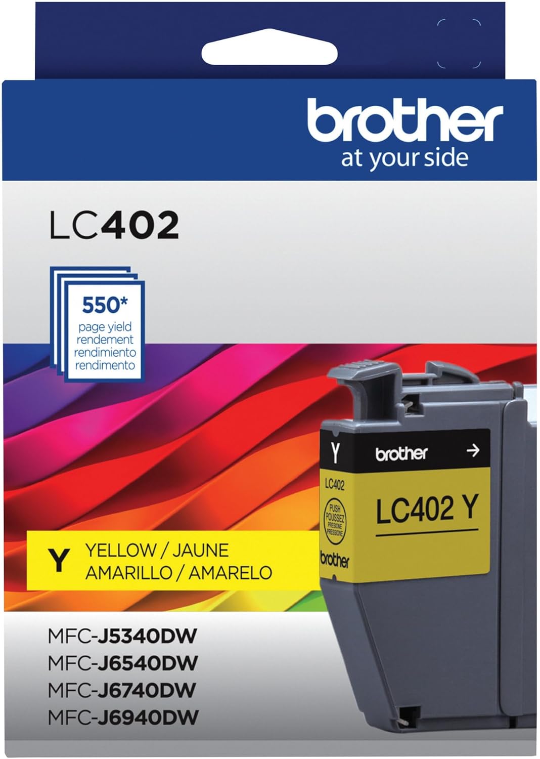 OEM Brother LC402Y Yellow Ink Cartridge (550 Pages)