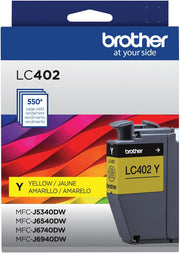 OEM Brother LC402Y Yellow Ink Cartridge (550 Pages)