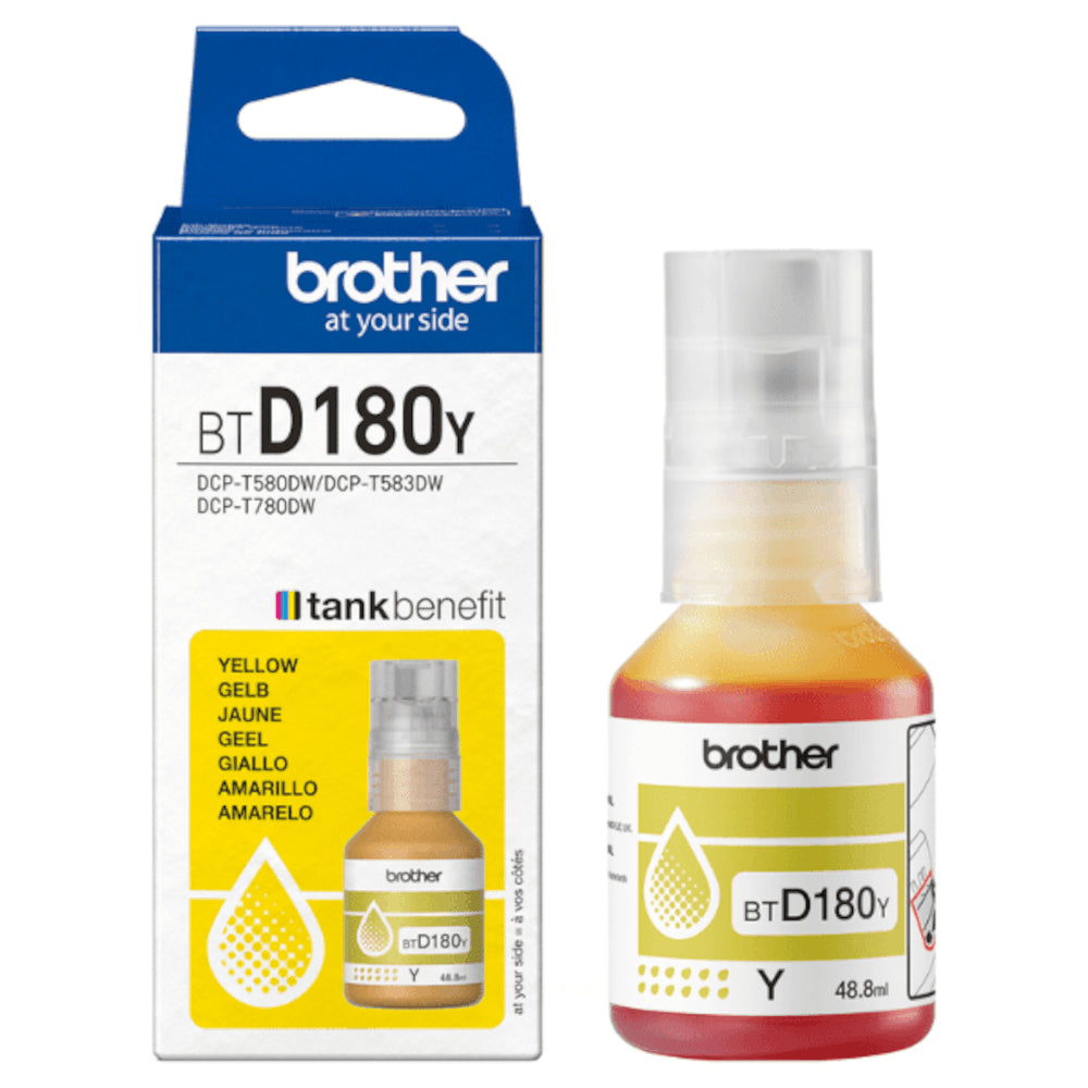 OEM Brother BTD180Y High Yield Yellow Ink Bottle (5,000 Pages)