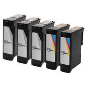 Set of 5 Remanufactured Canon PG-285XL Black and CL-286XL Color Ink Cartridges