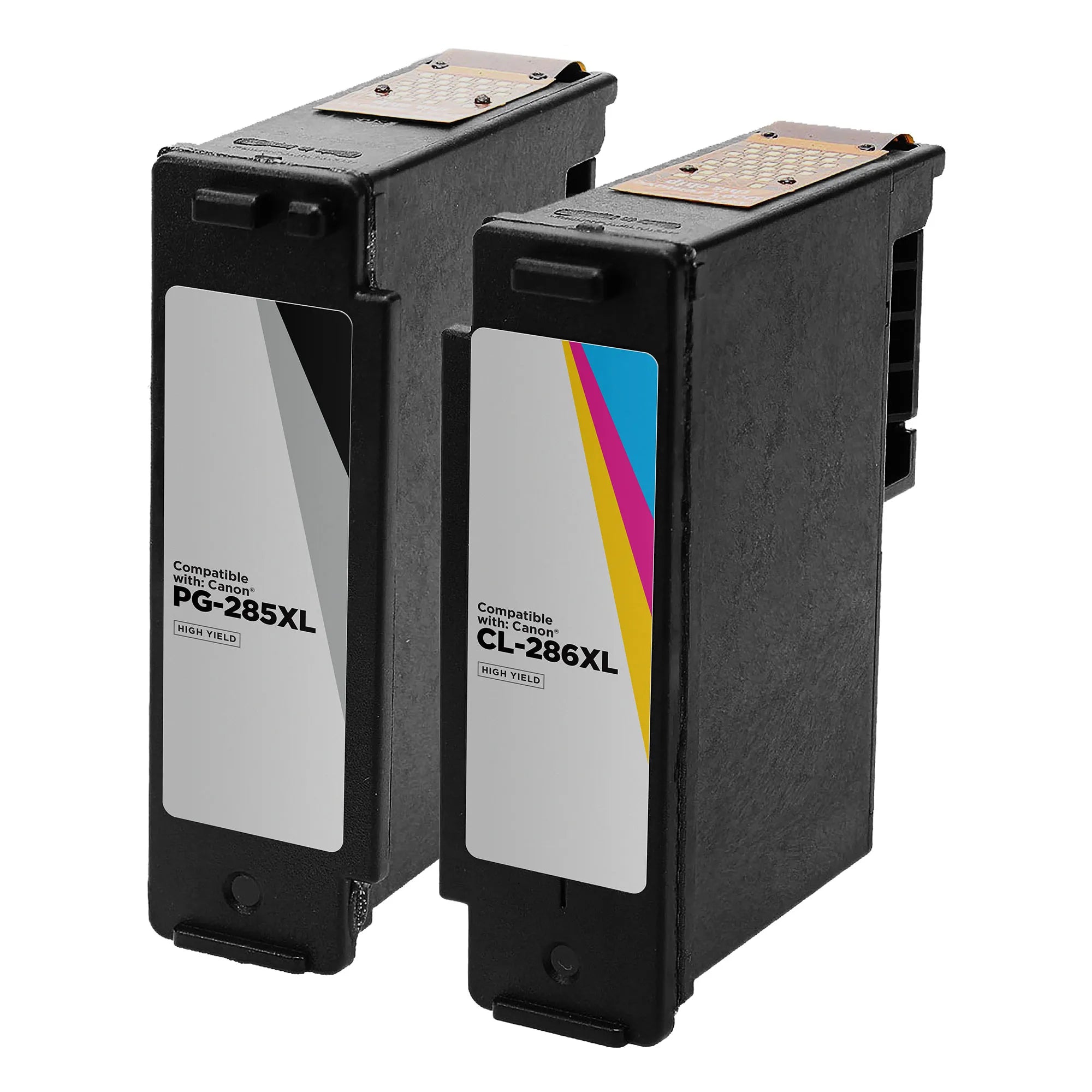 Set of 2 Remanufactured Canon PG-285XL Black and CL-286XL Color Ink Cartridges