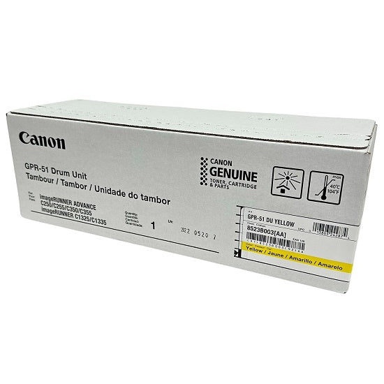 OEM Canon GPR-51 Yellow Drum Unit (31,500 Pages)