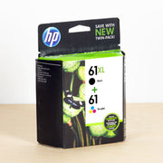 OEM HP 61XL/61 Black/Tri-Color Ink Cartridges 2-Pack (High Yield)