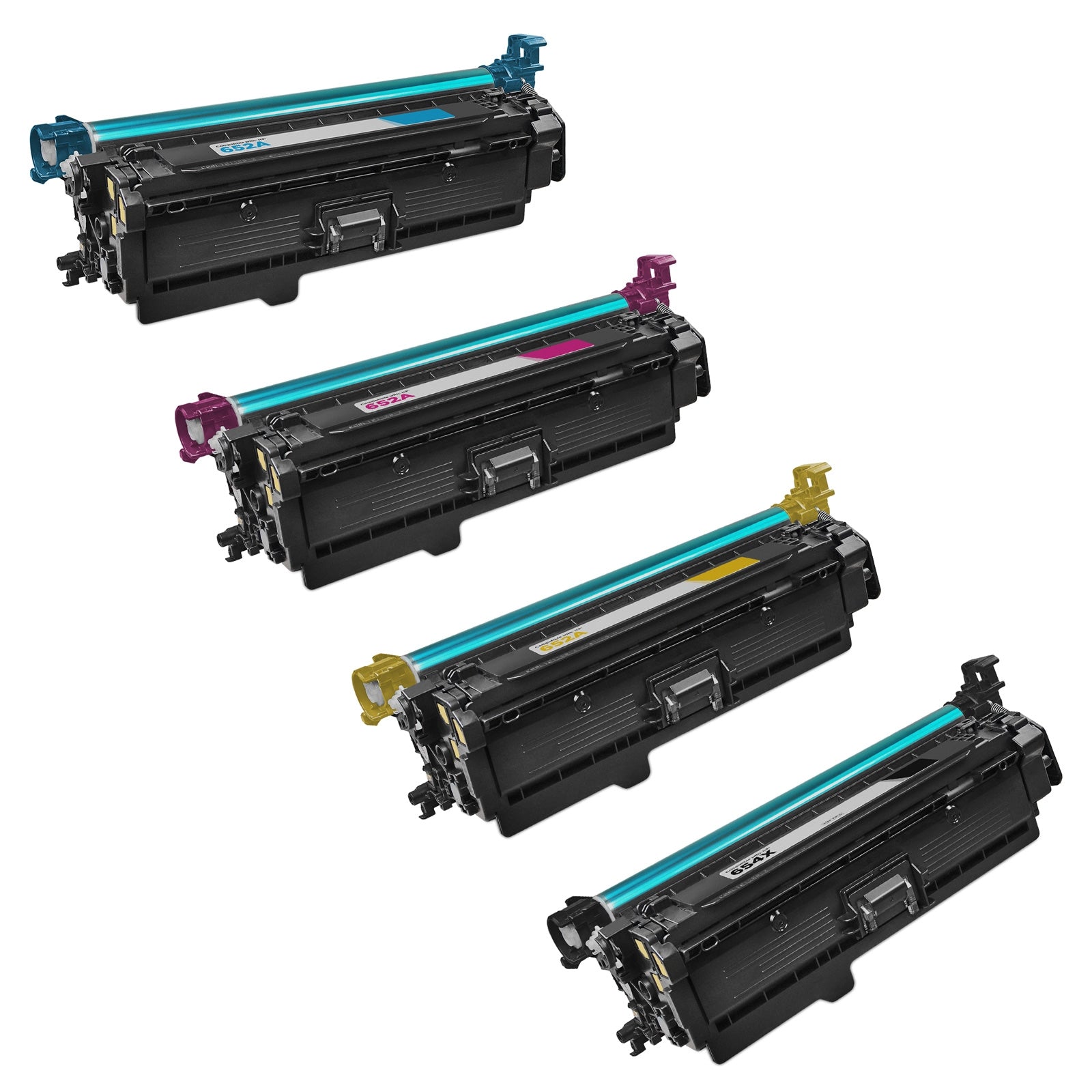 Set of 4 Remanufactured HP 654X Multi Toner Cartridges (35,500 Pages)