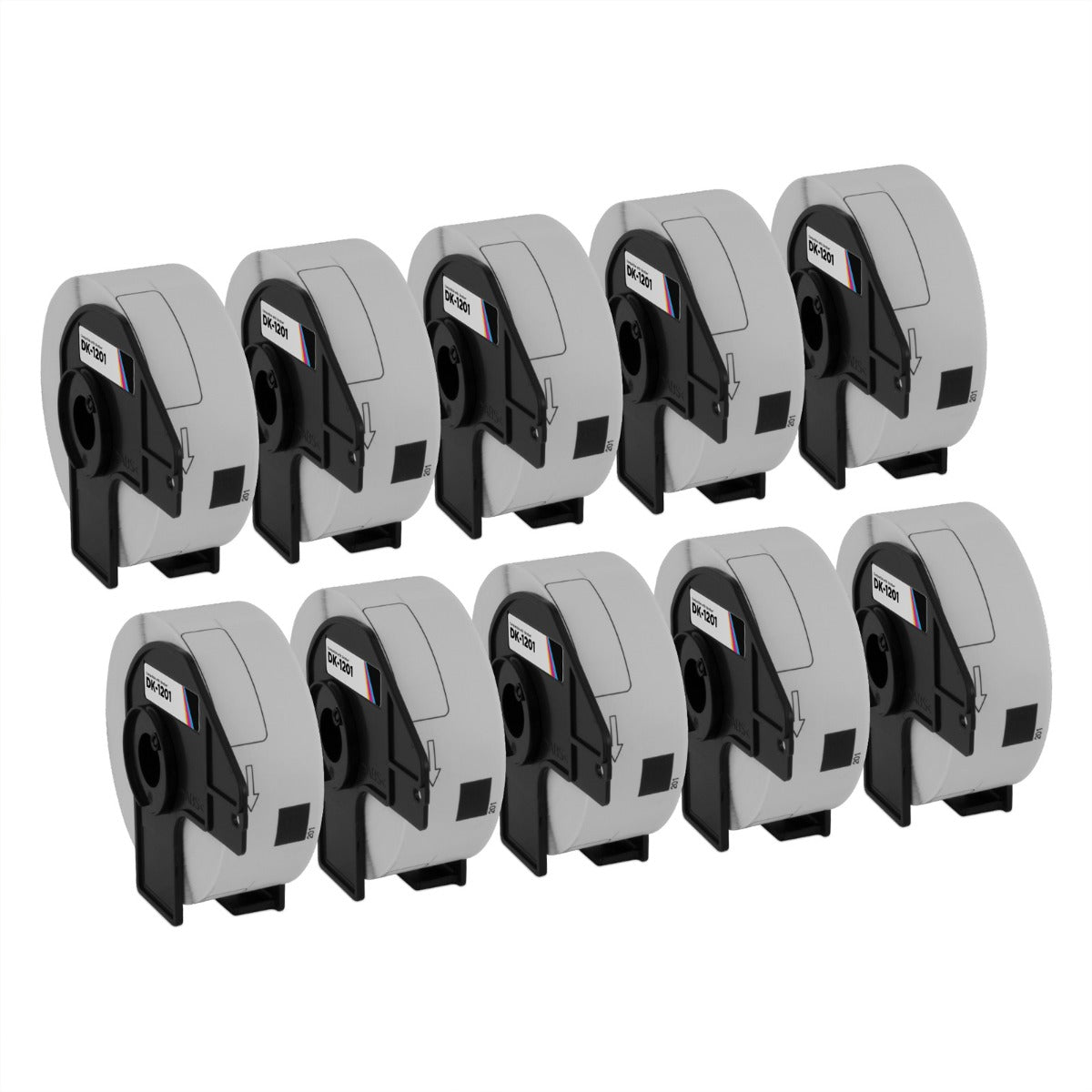 Compatible Brother DK1201 1.1"x3.5" Die-Cut Address Label 10-Pack