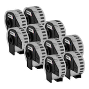 Compatible Brother DK2210 Black on White Paper Tape 10-Pack