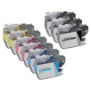 Set of 9 Compatible Brother LC3013 HY Ink Cartridges (Black, Cyan, Magenta, Yellow)