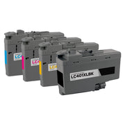 Set of 4 Compatible Brother LC401XL High Yield Ink Cartridges (Black, Cyan, Magenta, Yellow)