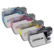 Set of 4 Compatible Brother LC402XL High Yield Ink Cartridges (Black, Cyan, Magenta, Yellow)