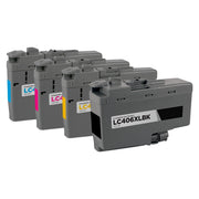 Set of 4 Compatible Brother LC406XL High Yield Ink Cartridge (Black, Cyan, Magenta, Yellow)