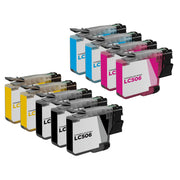 Set of 9 Compatible Brother LC506 Standard Yield Ink Cartridges (3 Black, 2 Cyan, 2 Magenta, 2 Yellow)