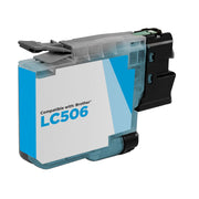 Compatible Brother LC506C Standard Yield Cyan Ink Cartridge (900 Pages)